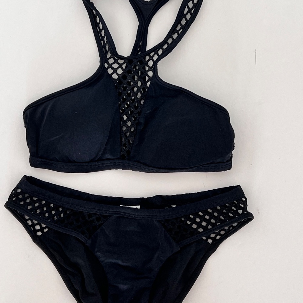 Brand New Peixoto Black Mesh Bikini